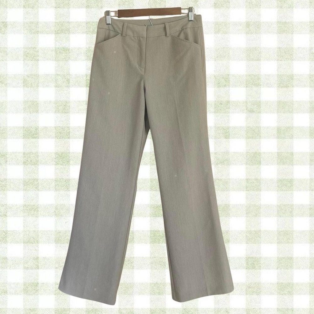 Worthington Taupe Straight-Leg Dress Trousers